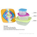 3pcs colorful plastic food container,plastic storage box